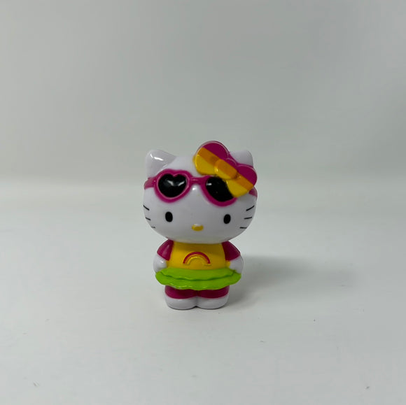 Rainbow Hello Kitty Heart Glasses & Green Tutu 1 3/4