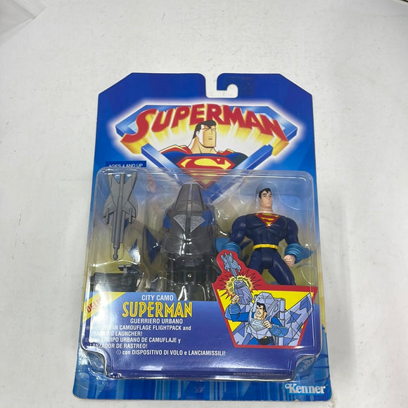 Superman Animated Series Kenner Action Figure City Camo Superman 1997