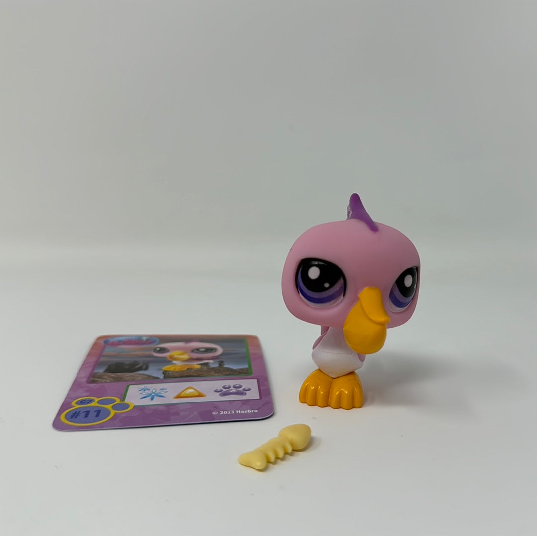 Littlest Pet Shop Gen G7- #11 Blind Box Pink Purple Pelican Bird