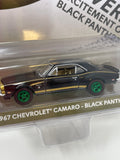 Greenlight Collectibles Hobby Exclusive 1967 Chevrolet Camaro Black Panther Chase Limited Edition Die Cast Metal Vehicle
