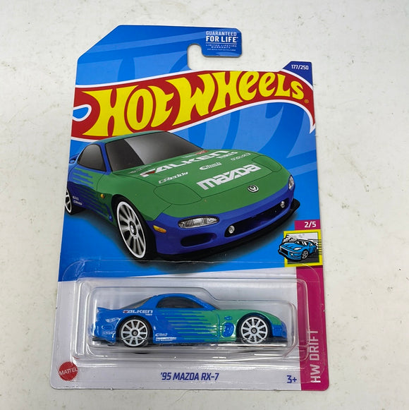 Hot Wheels 2022 HW Drift 2/5 ‘95 Mazda RX-7 177/250 Blue