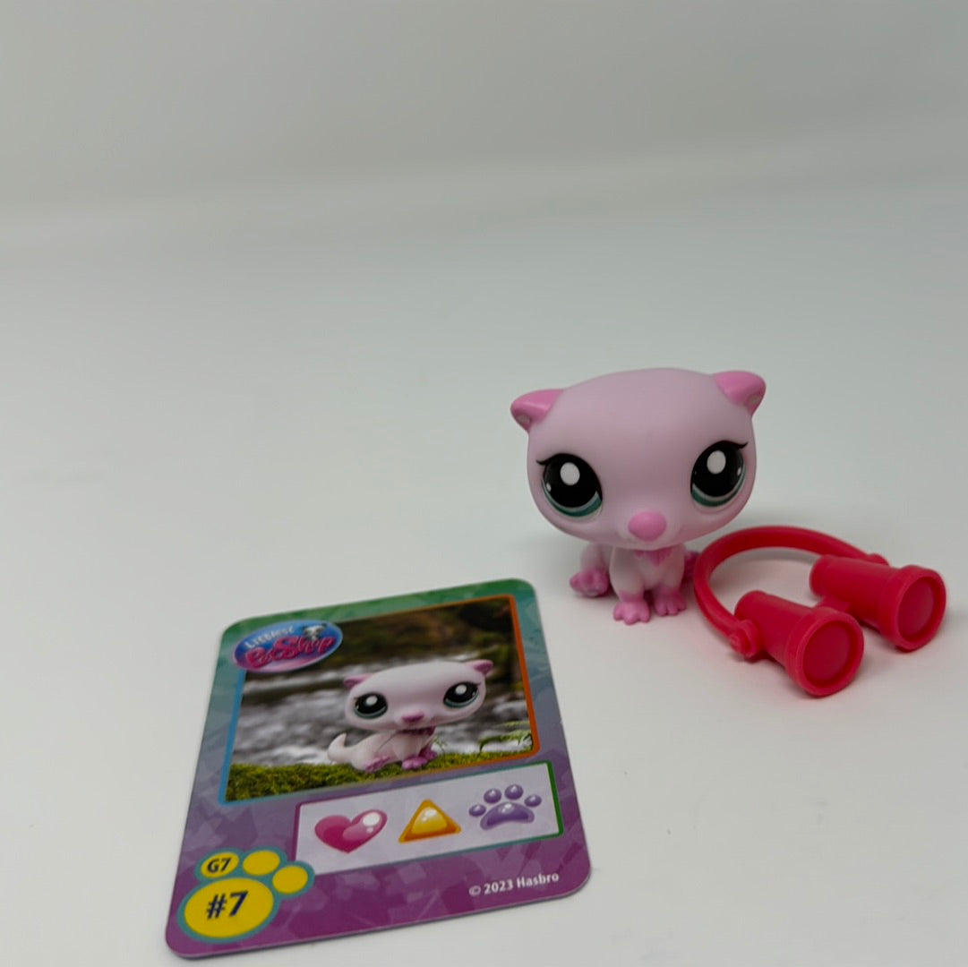 Littlest Pet Shop Series 1Gen G7 #7 Blind Box Pink Otter