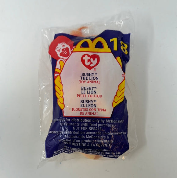 TY McDonalds Bushy The Lion Beanie Babies Sealed 2000 Collectible Toy Happy Meal