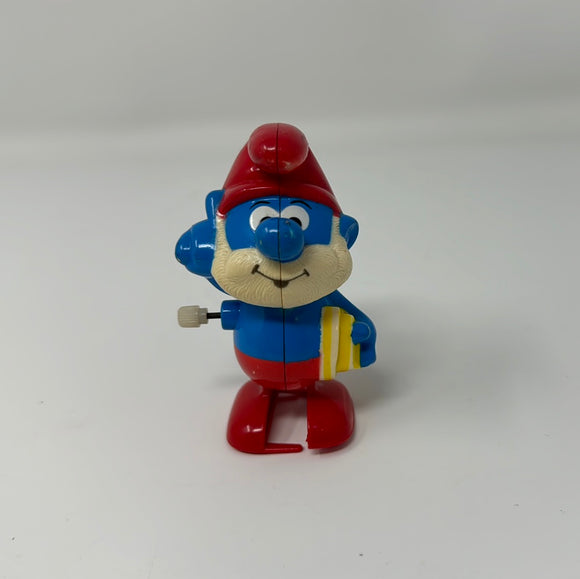 Papa Smurf Wind Up Toy Vintage 1982 Peyo Galoob Hong Kong