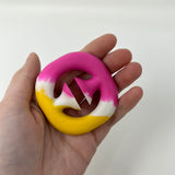 Pink, White and Yellow Fidget Snapper Popper