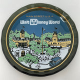 Walt Disney World Set of 4 Glass Collectible Plates 3" Coasters Main Street USA