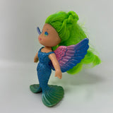 Kenner Sea Wees Shimmers Plume Mermaid Green And Blue Bird Wings 1986 4 Inches