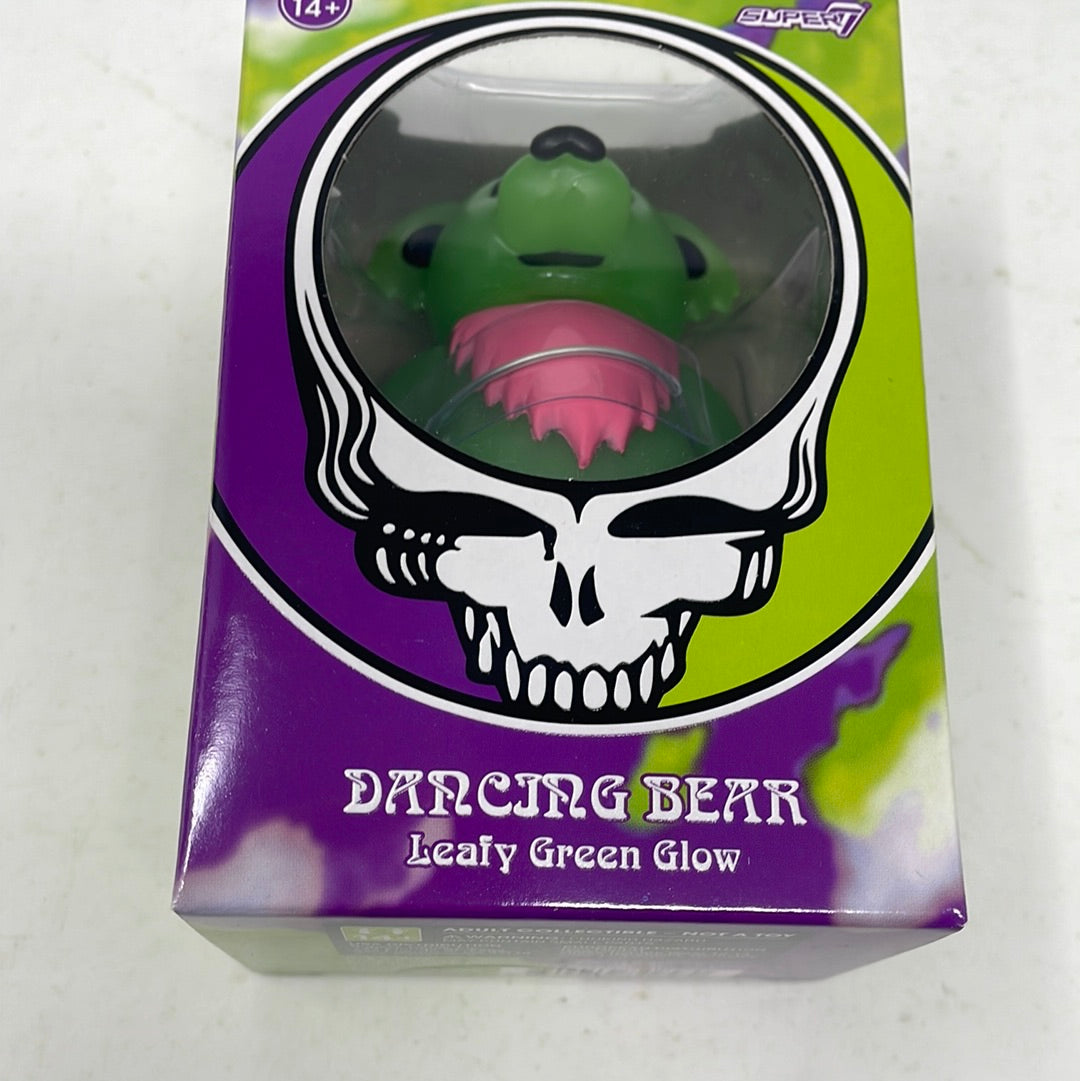 Super7 Grateful Dead Dancing Bears Wave 2 | Action Figure Leafy Green 9,5 Cm Con Piedistallo, Da Collezione