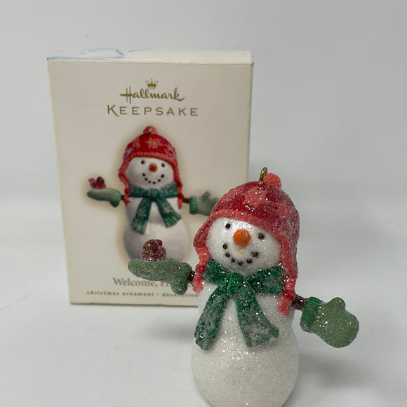 Hallmark Keepsake Welcome Friends! Snowman Ornament 2007