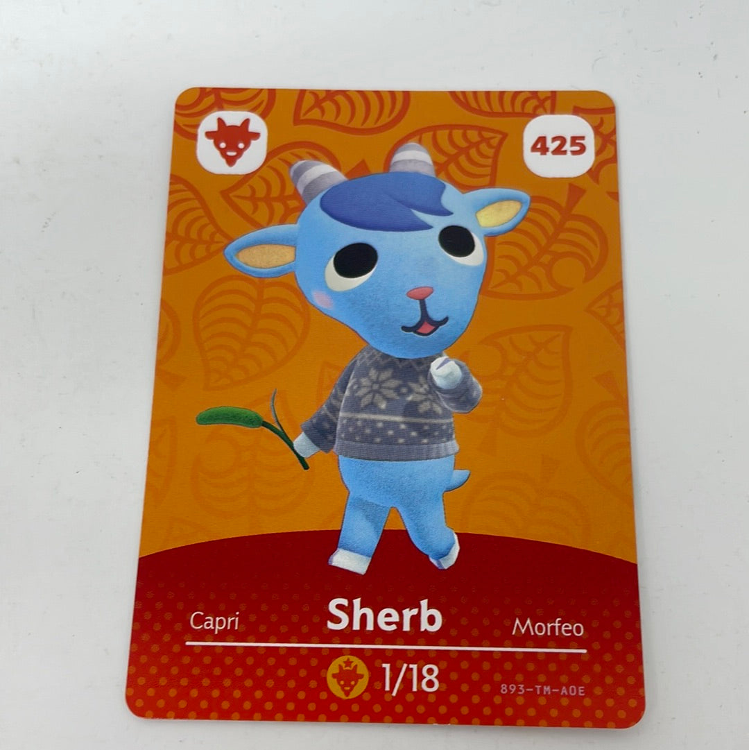 Animal Crossing Amiibo Cards Sherb 425 – shophobbymall