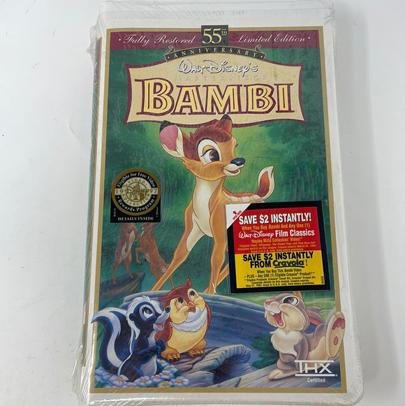 VHS Disney Bambi 55th Anniversary Limited Edition Sealed