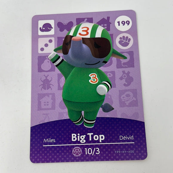 Animal Crossing Amiibo Cards Big Top 199