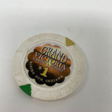 Vintage Grand Victoria Casino $1 Poker Chip