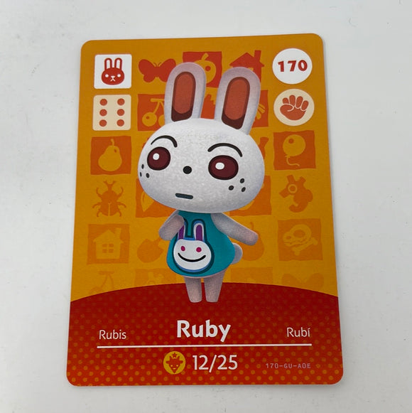 Animal Crossing Amiibo Cards Ruby 170