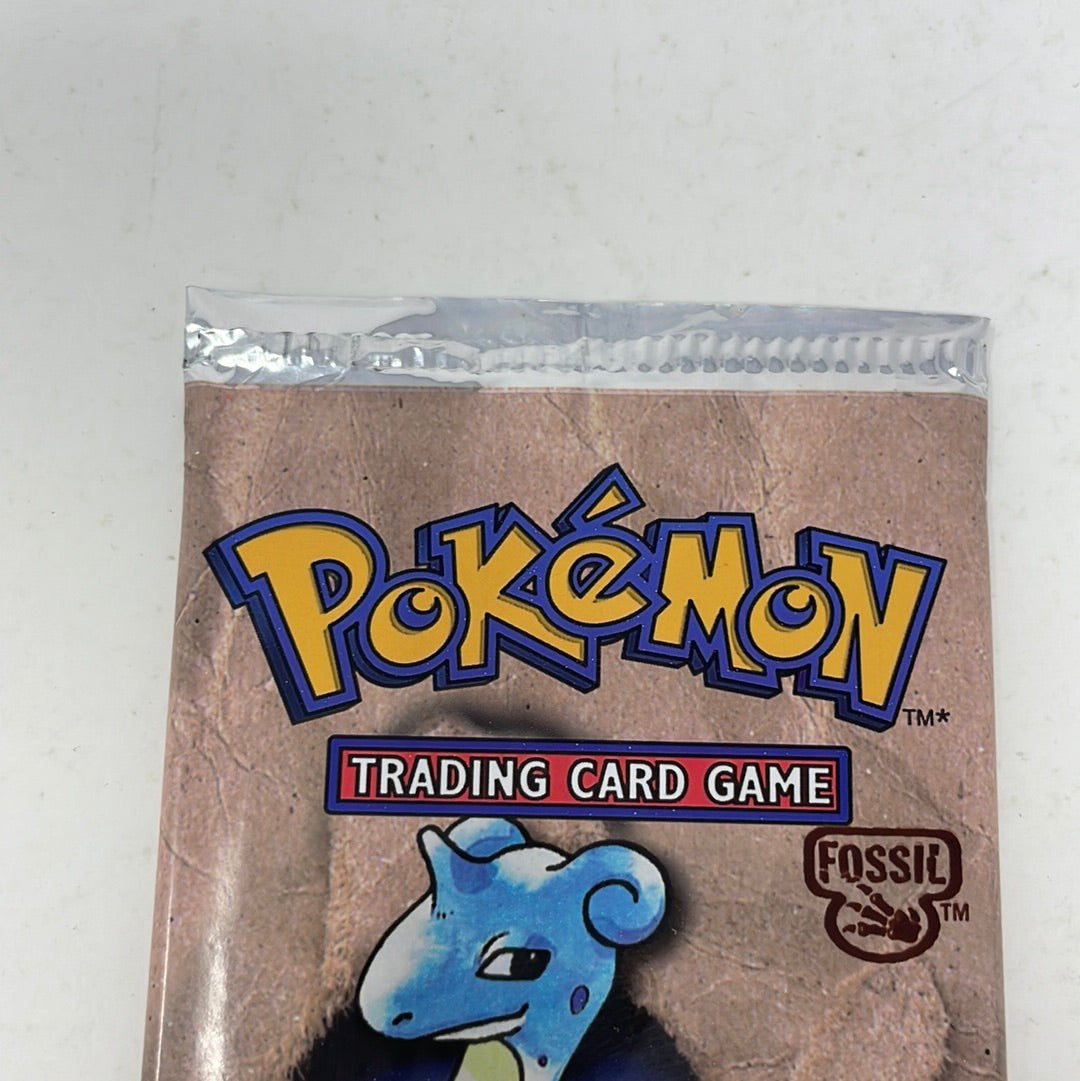 1999 Pokemon Fossil Set Lapras Booster Pack (Sealed) shophobbymall 1999 Pokemon Fossil Set Lapras Booster Pack (Sealed) shophobbymall