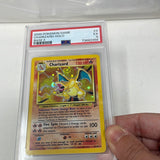 2000 Pokémon Game Base II 2 Charizard Holo 4/130 PSA 5 EX Swirl