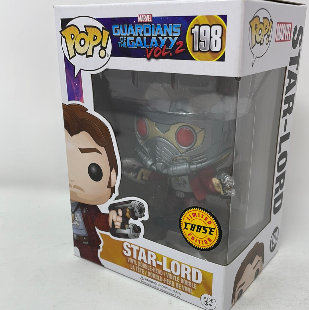 Star-Lord (Chase Edition): Guardians of The Galaxy 2 x Funko POP! Marvel  Vinyl Figure & 1 POP! Compatible PET Plastic Graphical Protector Bundle  [#198