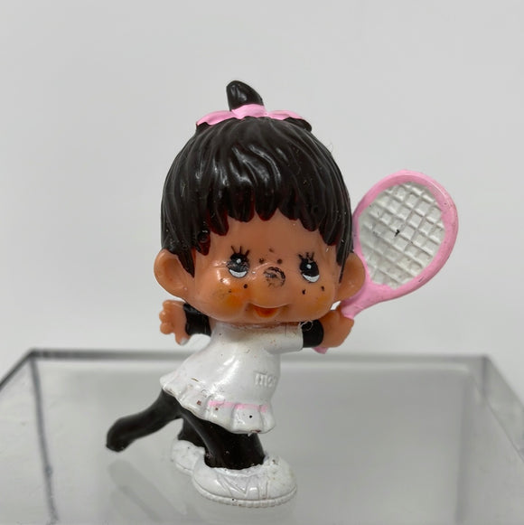 1979 Monchhichi Sekiguchi white dress and shoes Pink tennis