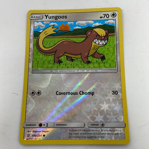 Pokemon Card Unified Minds 180/236 Yungoos Reverse Holo Common