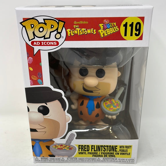 Funko Pop! Ad Icons Hanna Barbera The Flintstones Post Fruity Pebbles Fred Flintstone With Fruity Pebbles 119