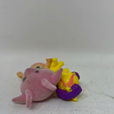 Twozies Figures Flocked Pink Goat Baby and Yellow+Pink Zebra Pet