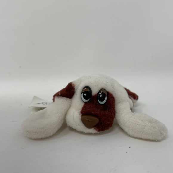 Pound Puppies Mini 1995 Dog White and Brown Long Ears 2.5