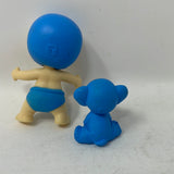 Twozies Figures Blue Penguin Baby and Blue Elephant Pet