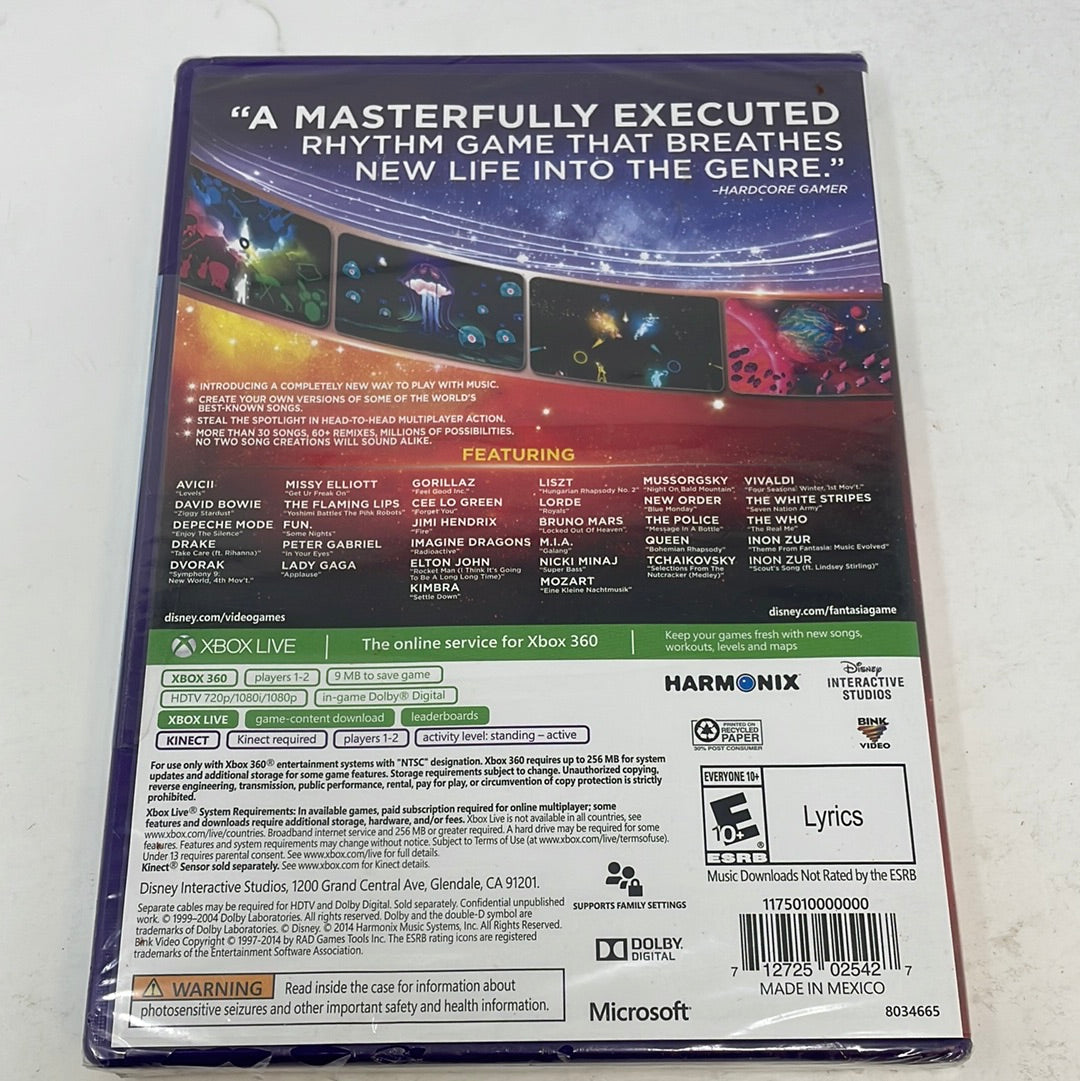 Microsoft Xbox 360 Kinect Disney Fantasia Music Evolved Sealed