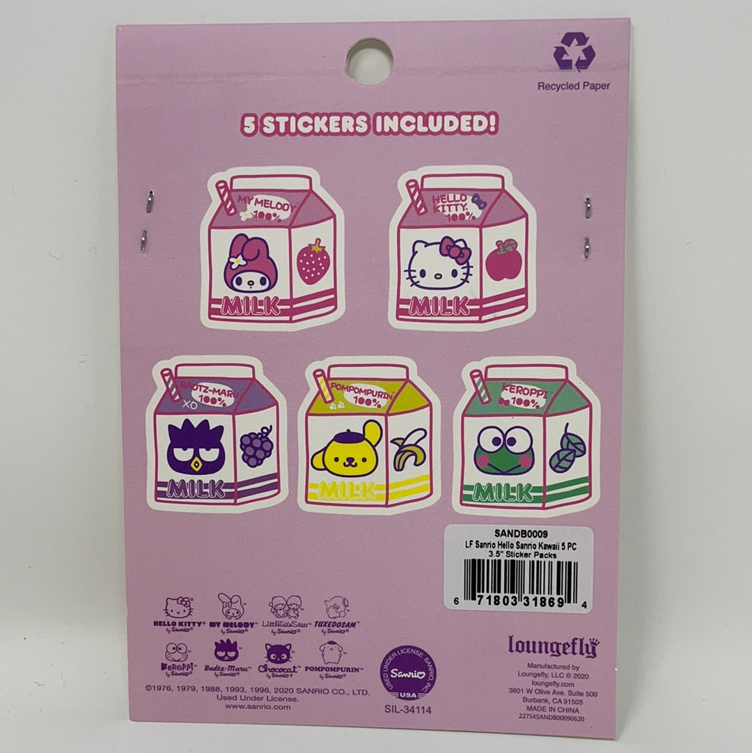 Loungefly x Hello Kitty and Friends Kawaii Sticker Set: Milk Carton – A  Yellow Giraffe
