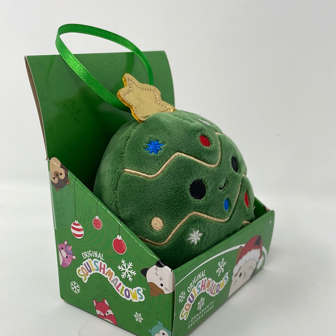 Squishmallows Christmas Ornaments 4 inch Tom The Christmas Tree Mini Plush Doll (with Display Box)