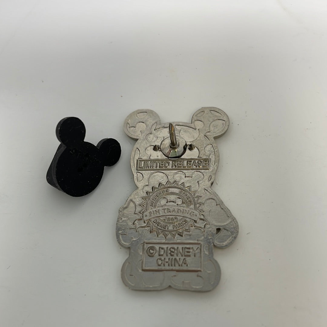 Disney Pin. Mickey Head Shaped Pin Back Pin with Disney's Pin Trading Flag.