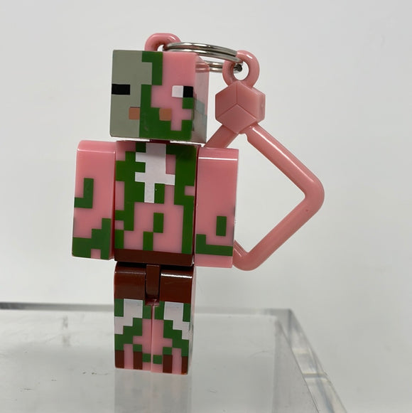Xbox Minecraft Pigman Zombie Pink Plastic Keychain Figure