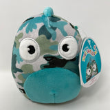 New Squishmallows 5” Calais the Green Camouflage Chameleon Walgreens Exclusive.