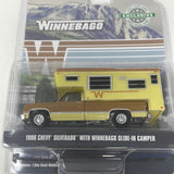 Greenlight Collectibles Winnebago 1986 Chevy Silverado W/ Winnebago Slide-In Camper 1:64 Hobby Exclusive