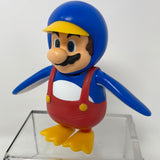 Super Mario Blue And White PENGUIN Overals MARIO 4" Inch Jakks Figure Nintendo