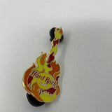 Hard Rock Cafe' All Access Orange and Red Flaming Guitar Pin