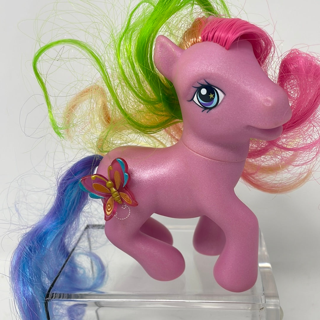 My Little Pony G3 Pink Pony With 3D Butterfly Cutie Mark And Rainbow H –  shophobbymall