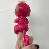 Fingerlings Interactive Baby Monkey Bella, Pink w/Yellow Hair WowWee, Used