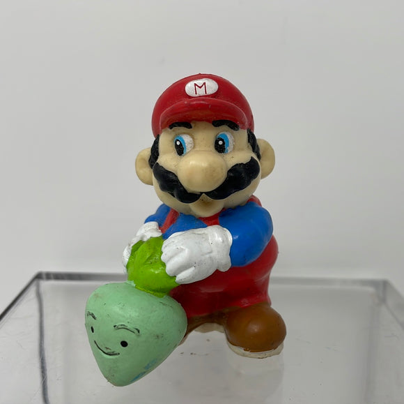 Vintage 1989 Applause Nintendo 2.5” Super Mario Bros 2 Pulling Turnip PVC Figure