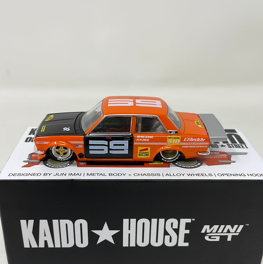  Mini GT x Kaido House 1:64 Datsun 510 Pro Street SK510 Orange -  KHMG004 : Toys & Games