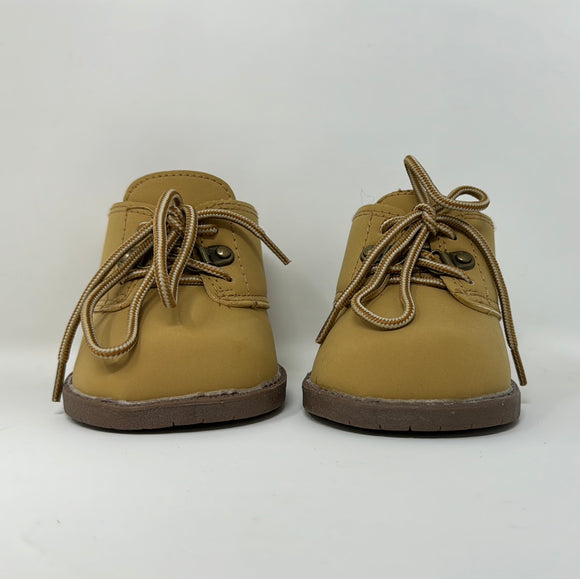 Build a Bear Workshop Hiking Boots BABW Tan Shoes Lace Up