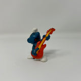 Smurf Figurine Smurfs RockStar Guitar Player 1977 Vintage Schleigh Peyo HongKong