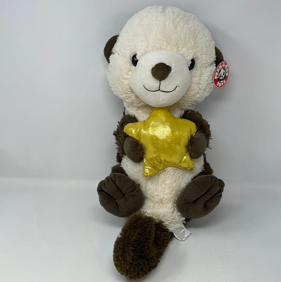 Peek A Boo Toys Otter Plush Stuffed Animal Gold Star