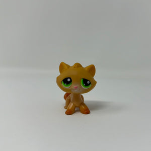 Littlest Pet Shop LPS Orange Tabby Cat With Green Eyes #110