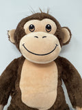 Build A Bear Brown Smiling Monkey Plush Stuffed Animal 2015 17”