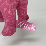 VICTORIA'S SECRET PINK Plush Dog, Pink 86 Tour Black Tee + Tag, Small 8in