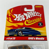 Hot Wheels Classics 1940s Woodie Series 1 H7076 Aqua Blue