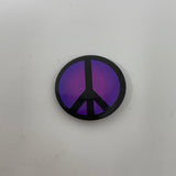 Black and Purple Peace Sign Pin