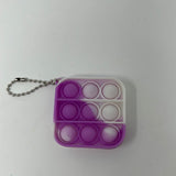 Pop It Keychain Purple and White Fidget Toy