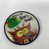 Rusty Woodsy Owl Says Give A Hoot Don’t Pollute Vari-Vue Lenticular Pin / Button